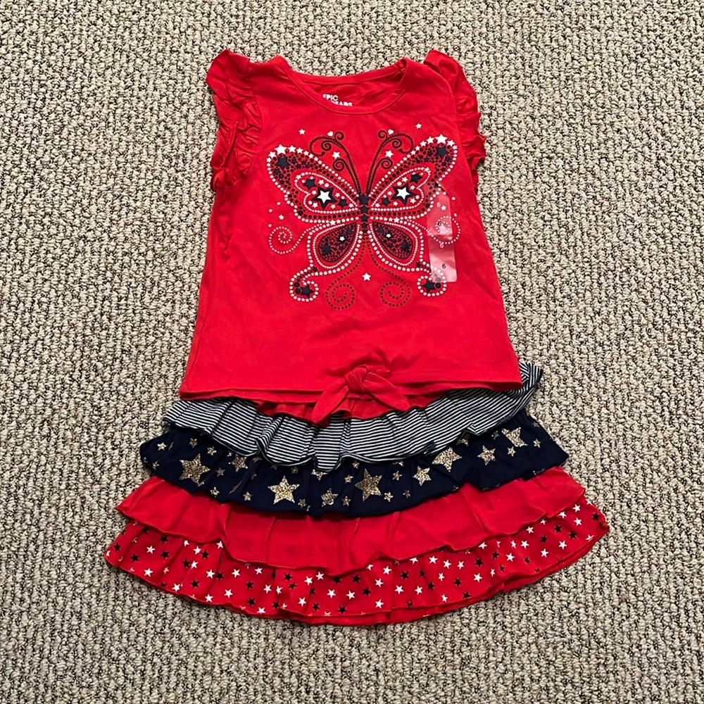 New Epic Threads Girls Size 6 Two piece set